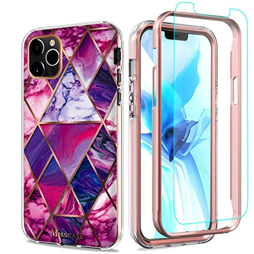 Misscase Compatible with iPhone 12 Pro Max 6_7 inch 2020 Case with Screen Protector_Full Body Protective  Screen Protector  2 in 1 Dual Layer Anti_Scr