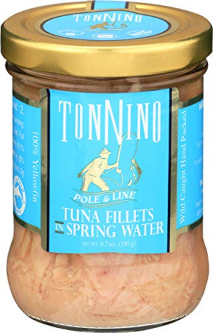 Tonnino Tuna_ Tuna Fillets Yellow Fin Spring Water_ 6_7 Ounce