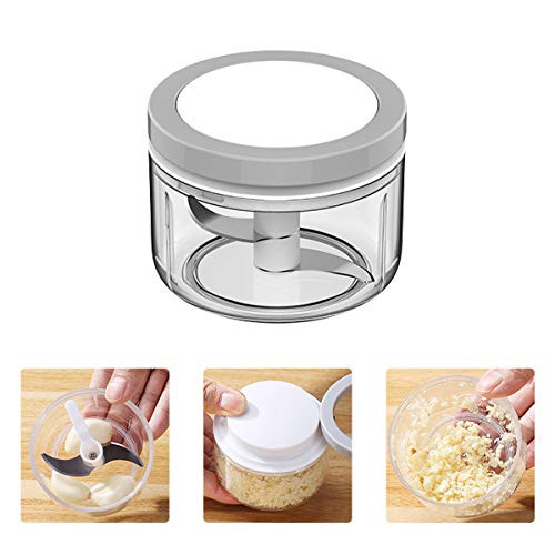 Onion Mincer Chopper_ Mini Vegetable Food Chopper Garlic Nut Mincer Press_ Manual Food Processor Hand Pull Chopper for Veggie Garlic Salsa Onion Spice