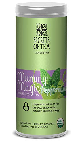 Secrets Of Tea Mummy Magic Weight Loss Tea for Women Post Pregnancy _ Natural USDA Organic Caffeine_Free Postpartum Energy Tea for Metabolism Boost _