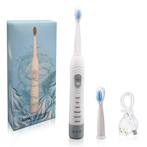 Sonic Electric Toothbrush for Adults Teeth Whitening Sonic Toothbrush?Rechargeable Sonic Toothbrush 6 Brushing Modes with Smart Timer?USB Fast Chargin Sonic Electric Toothbrush for Adults Teeth Whitening Sonic Toothbrush?Rechargeable Sonic Toothbrush 6 Brushing Modes with Smart Timer?USB Fast Chargin