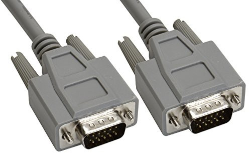 Amphenol CS-DSDHD15MM0-015 15-Pin HD15 Deluxe D-Sub Cable, Shielded, Male/Female, 15', Gray