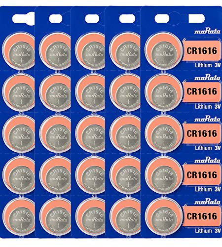 Murata CR1616 Battery 3V Lithium Coin Cell _ Replaces Sony CR1616  25 Batteries