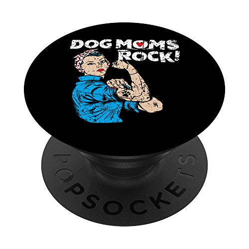 Dog Moms Rock_ Cool Dogs Lover Pet Owner Graphic PopSockets Grip and Stand for Phones and Tablets Dog Moms Rock_ Cool Dogs Lover Pet Owner Graphic PopSockets Grip and Stand for Phones and Tablets