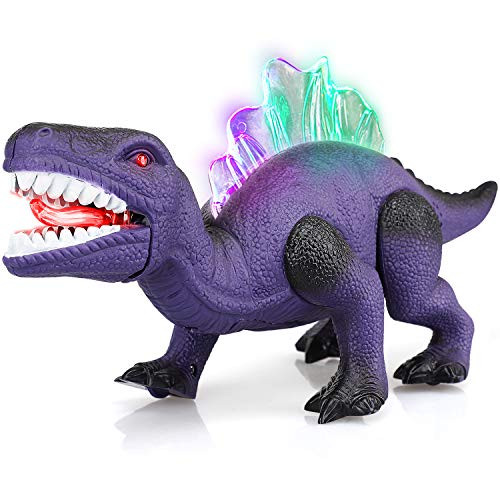 STEAM Life Walking Dinosaur Toy _ Robot Dinosaur Toy Walks_ Mouth Moves_ Roars and Lights Up _ Electronic Dino Toy for Boys and Girls 3 4 5 6 7 Year O