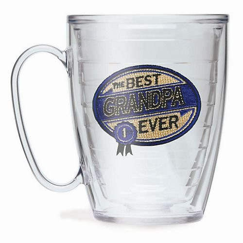 Tervis 1049749 Hallmark-Best Grandpa Ever Insulated Tumbler with Emblem, 16 oz Mug, Clear