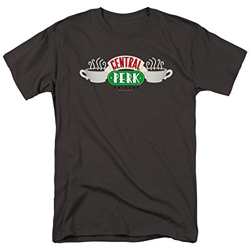 Friends TV Central Perk Adult T Shirt  and  Stickers  Large  Charcoal