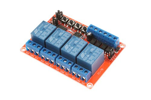 NOYITO 4_Channel Relay Module DC 5V 12V 24V Self_locking Triggering Interlocking High Low Level Trigger for PLC Industrial Control Arduino  12V