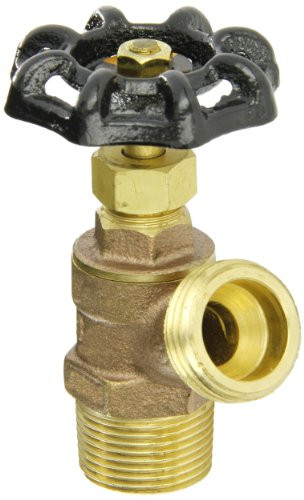 Smith-Cooper International 103 Series Brass Boiler Drain with Stuffing Box, 3/4" NPT Male, Non-Potable Water Use Only