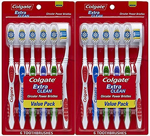 Colgate Extra Clean Full Head_ Medium Toothbrush_ 12 Count Style May Vary