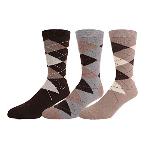 Men Brown Argyle Dress Trouser Business Socks Diamond Funky Cotton Crew Casual Socks Men Brown Argyle Dress Trouser Business Socks Diamond Funky Cotton Crew Casual Socks