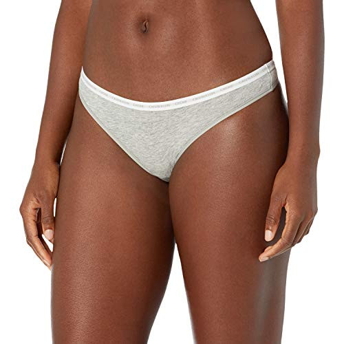 Calvin Klein Womens CK One Cotton Thong Panty_ Grey Heather_ M