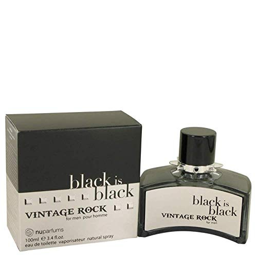 Nuparfums Group Black is Black Vintage Rock Eau de Toilette_ 3_4 Ounce