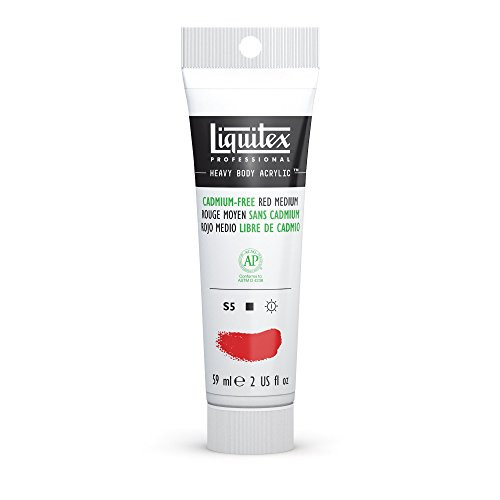 Liquitex Professional Heavy Body Acrylic Paint_ 2_ounce Tube_ Cadmium Free Red Medium