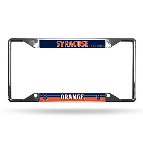 NCAA Rico Industries Easy View Chrome License Plate Frame_ Syracuse Orange