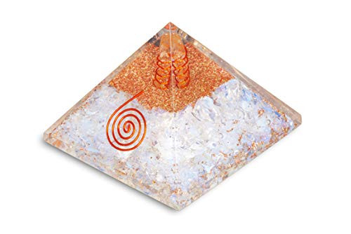 PYOR Opalite Orgone Pyramid Crystal Gemstone Energy Generator Home Decor Chakra Balancing Reiki Healing EMF Protection2_5_3 Inch
