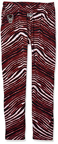 NCAA North Carolina State Wolfpack Mens Zebra Pant_ BlackRed_ Large