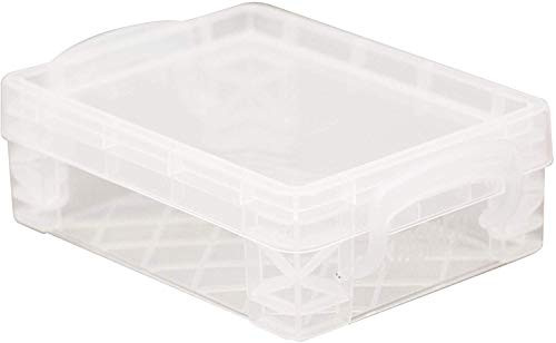 Super Stacker Crayon Box_ 4_75 x 3_5 x 1_5 Inches_ Clear_ 1 Box  40311 _ 4 Pack
