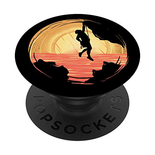 Funny Bouldering Climbing Rock Mountain PopSockets PopGrip Swappable Grip for Phones  and  Tablets