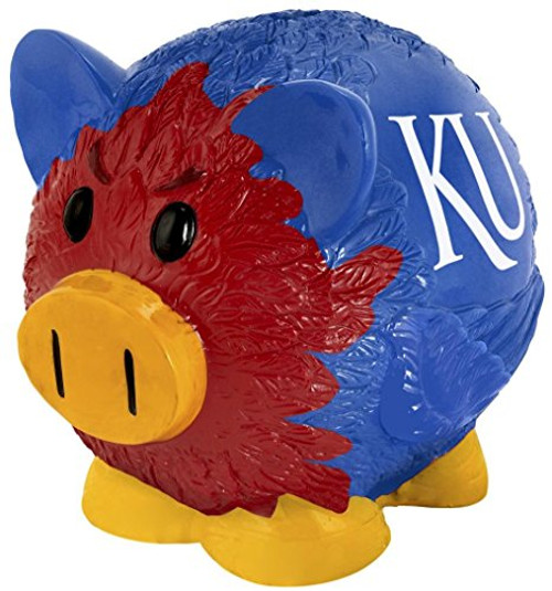 FOCO NCAA Kansas Resin Small Thematic Piggy Bank FOCO NCAA Kansas Resin Small Thematic Piggy Bank