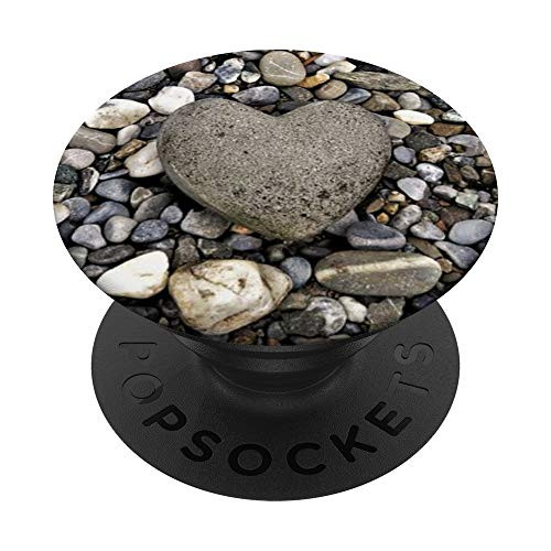 Stone Rock Heart PopSockets Grip and Stand for Phones and Tablets