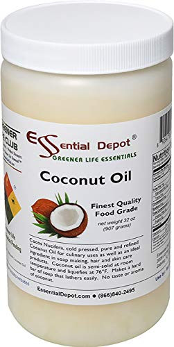 Coconut Oil _ 1 Quart _ 32 ounce _ Food Grade _ safety sealed HDPE container with resealable cap