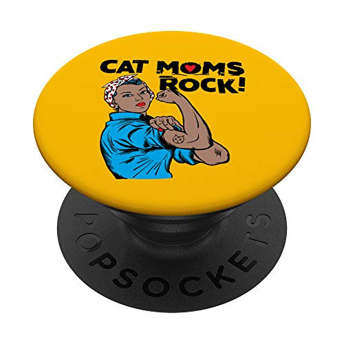 Cat Moms Rock_ Cool Cats Lover Fashion Graphic PopSockets Grip and Stand for Phones and Tablets Cat Moms Rock_ Cool Cats Lover Fashion Graphic PopSockets Grip and Stand for Phones and Tablets