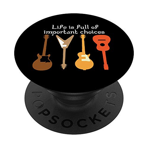 Rock And Roll Musician Guitarist Guitar PopSockets Grip and Stand for Phones and Tablets