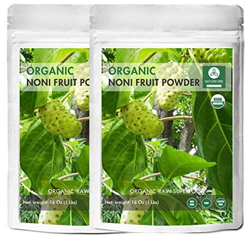 Naturevibe Botanicals USDA Organic Noni Fruit Powder 2lbs 2 Pack of 1lbs Each _ Morinda Citrifolia Supports Immunity System Naturevibe Botanicals USDA Organic Noni Fruit Powder 2lbs 2 Pack of 1lbs Each _ Morinda Citrifolia Supports Immunity System