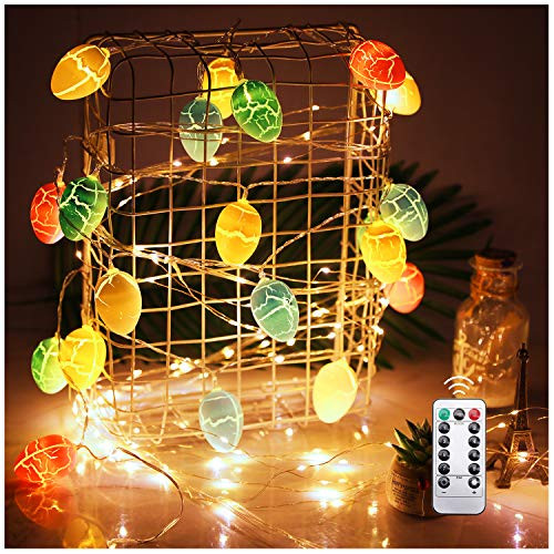 Easter Eggs String Lights Decorations_ Battery Operated LED Easter Lights for Easter Tree Home Window Indoor Outdoor Decor_ Easter Decoration Ornament