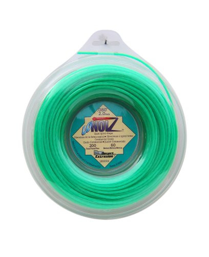 LoNoiz Commercial Grade LN080DS-12 .08-Inch-by-200-Foot Spool of Spiral Twist Quiet 1/2-Pound Grass Trimmer Line, Green