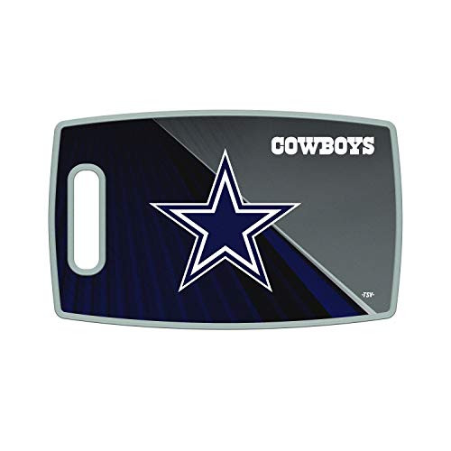 Sports Vault NFL Dallas Cowboys Large Cutting Board_ 14_5 inch  x 9 inch