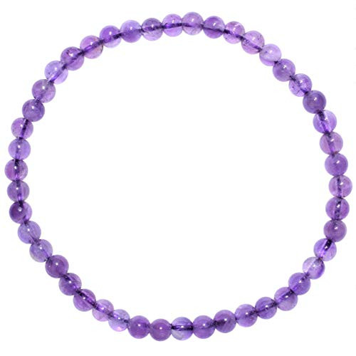 Charged Premium Natural Amethyst Crystal 4mm Bead Bracelet  plus  Baby Moroccan Selenite Puffy Heart Charging Crystal