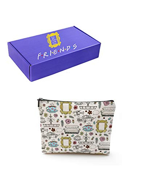 WZHH Friends Forever Friends TV Show Cosmetic Bag Friends Makeup Bag with Friends Gift Box for Friends Fans  X
