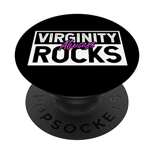 Virginity Always Rocks _ Funny Cool Vintage Gift PopSockets PopGrip Swappable Grip for Phones  and  Tablets