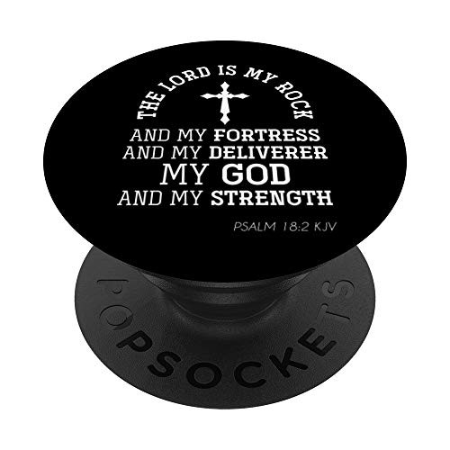 The Lord Is My Rock And My Fortress Christian Bible Prayer PopSockets PopGrip Swappable Grip for Phones  and  Tablets