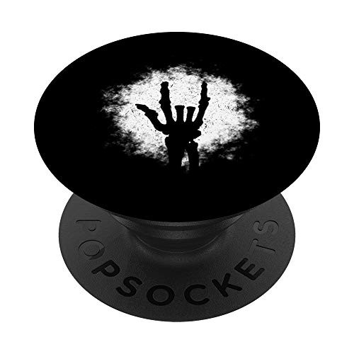 Heavy Metal Rock Hand Skeleton Rocking It Novelty Gift PopSockets PopGrip Swappable Grip for Phones  and  Tablets