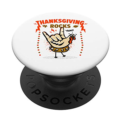 Turkey Day Thanksgiving Rocks Funny Thanksgiving PopSockets Grip and Stand for Phones and Tablets