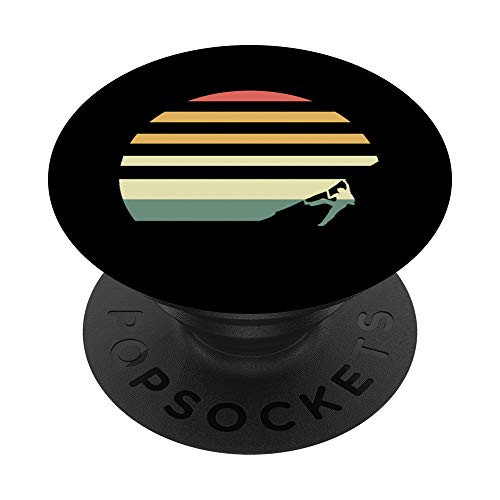 Retro Free Rock Climbing Gift I Bouldering Climber PopSockets Grip and Stand for Phones and Tablets