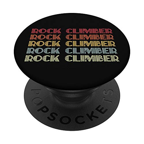 Rock Climbing Retro Style Design For Rock Climber PopSockets Grip and Stand for Phones and Tablets Rock Climbing Retro Style Design For Rock Climber PopSockets Grip and Stand for Phones and Tablets