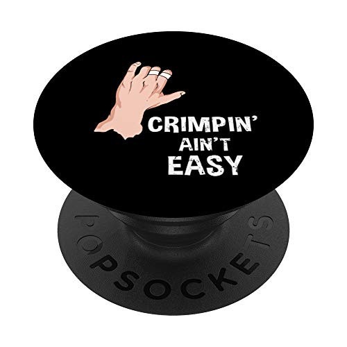 Crimping Rock Climbing Gift Print Rock Climber PopSockets Grip and Stand for Phones and Tablets