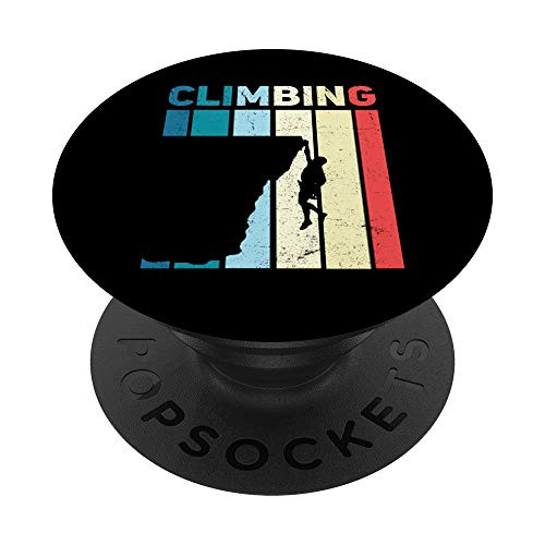 Retro Climbing Gift Rock Climbing Vintage Climber Silhouette PopSockets PopGrip Swappable Grip for Phones  and  Tablets Retro Climbing Gift Rock Climbing Vintage Climber Silhouette PopSockets PopGrip Swappable Grip for Phones  and  Tablets