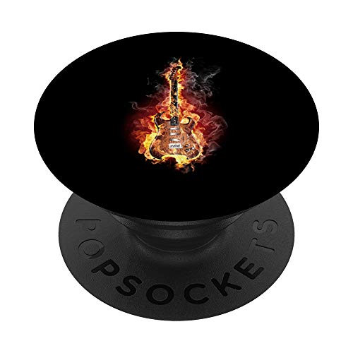 Rock Guitar on Fire Gift for Guitarist Musician PopSockets PopGrip Swappable Grip for Phones and Tablets Rock Guitar on Fire Gift for Guitarist Musician PopSockets PopGrip Swappable Grip for Phones and Tablets