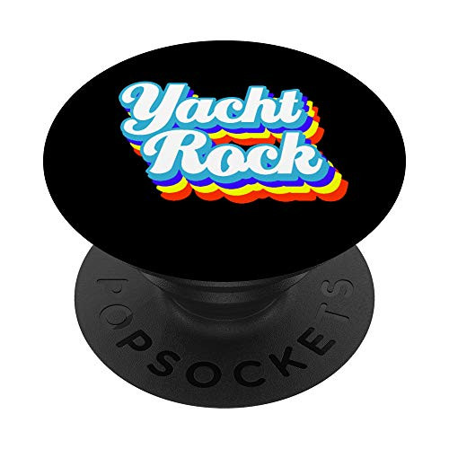 Yacht Rock Party 70s 80s Soft Rock Music Drinking Retro Gift PopSockets PopGrip Swappable Grip for Phones  and  Tablets