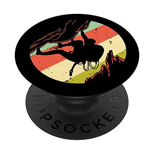 Vintage Rock Climbing Gift PopSockets Grip and Stand for Phones and Tablets