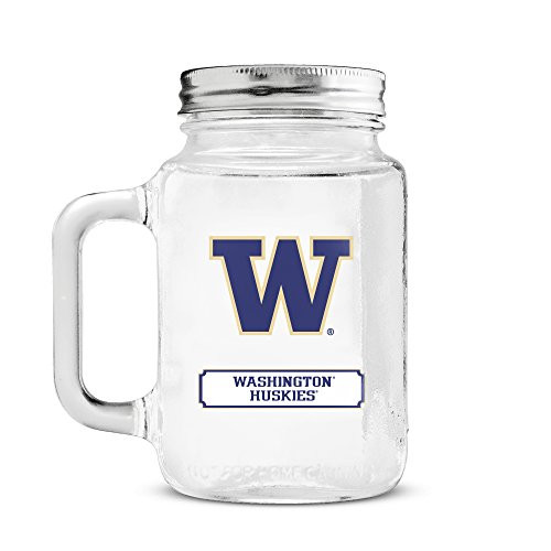 NCAA Washington Huskies 20oz Glass Mason Jar