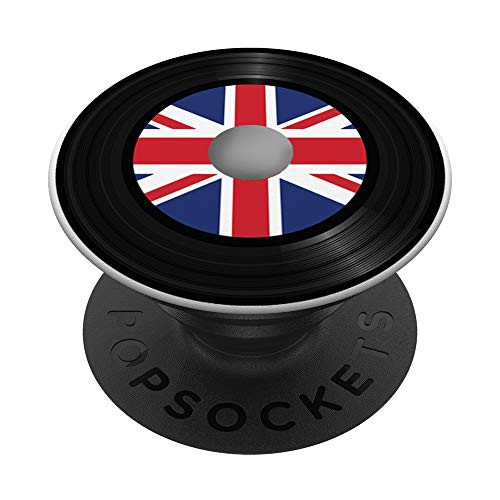 British Rock and Roll Vinyl Record Music Lover DJ gift PopSockets PopGrip Swappable Grip for Phones  and  Tablets