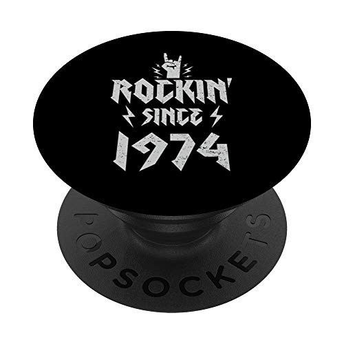 Hard Rock Music Rockin Since 1974 _ 1974 PopSockets PopGrip Swappable Grip for Phones  and  Tablets