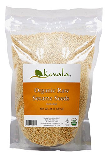 Kevala Organic Raw Sesame Seeds Unhulled, 2 Pound