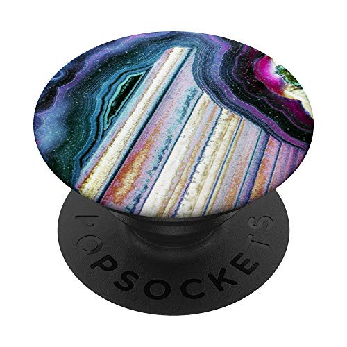 Agate Pattern Agates Rocks Stones Mineral Rockhound PopSockets PopGrip Swappable Grip for Phones  and  Tablets